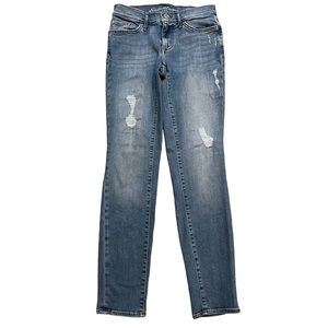 Women's Blue Distressed Jeans